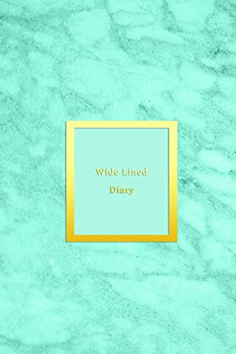 Beispielbild fr Wide Lined Diary: Easy to use journal for dementia, alzhiemers and lewy body patients | Memory record and recall lined composition book for seniors | Light Blue aqua teal marble cover zum Verkauf von Revaluation Books