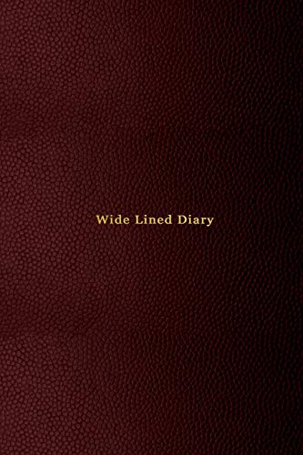 Beispielbild fr Wide Lined Diary: Easy to use journal for dementia, alzhiemers and lewy body patients | Memory record and recall lined composition book for seniors | Professional red cover design zum Verkauf von Revaluation Books