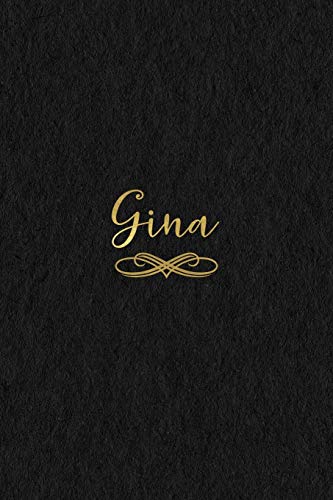 Stock image for Gina: Personalized Journal to Write In | Black Gold Custom Name Line Notebook for sale by SecondSale