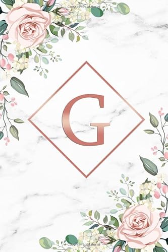 Beispielbild fr G: Rose Gold Floral Initial Monogram Letter G Blank Dot Grid Bullet Notebook for Notes & Writing - Personalized Journal & Diary for Women and Girls . Pages - Girly Pink Golden Girl Power Gift zum Verkauf von Revaluation Books