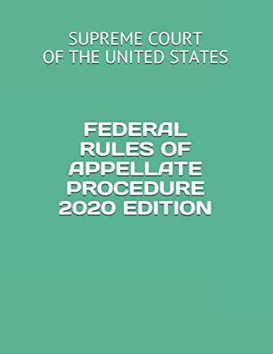 Beispielbild fr FEDERAL RULES OF APPELLATE PROCEDURE 2020 EDITION zum Verkauf von Ergodebooks