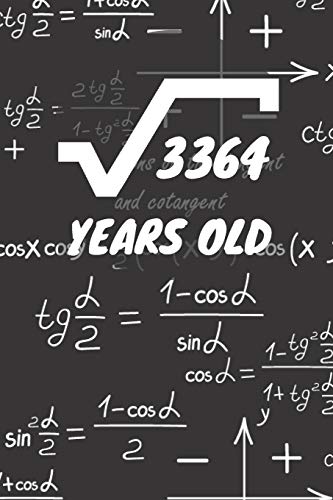 Stock image for 3364 Years Old: 58. Birthday Ruled Math Diary Notebook or Mathematics and Physics Guest Nerd Geek Book Journal - Lined Register Pocketbook for Nerds, . book for Boys and Girls Birthdays and Partys for sale by Revaluation Books