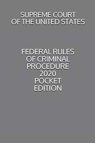 Beispielbild fr FEDERAL RULES OF CRIMINAL PROCEDURE 2020 POCKET EDITION zum Verkauf von Revaluation Books