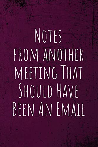 Stock image for Notes From Another Meeting That Should Have Been An Email: Employee Team Gifts- Lined Blank Notebook Journal for sale by Ergodebooks