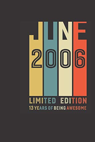 Stock image for 2006 Limited Edition 13 years of being awesome: Notebook made for you, your family and friends Personal Planner 12 month 120 page 6 x 9 planer. awesome gift for baby ,wife, son, daughter for sale by Revaluation Books