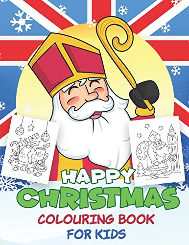 Stock image for Happy Christmas Colouring Book For Kids: Father Christmas Coloring book for Kids (UK Edition ) for sale by Lucky's Textbooks