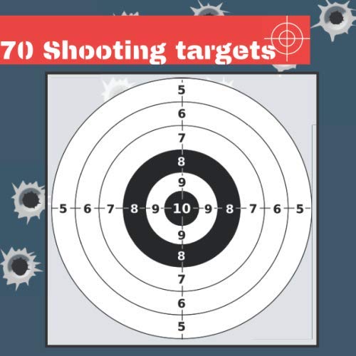 9781674107028: 70 Shooting Targets: 8.5" x 8.5" | Silhouette black | firearms, airsoft, BB, rifles, pellet guns , archery |