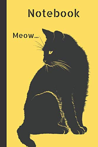 Imagen de archivo de Notebook, Meow: Cute Black Cat, Love Pets, Friends of Human, Journaling, Writing, Planning. Campi Press (Lined Journal Notebook) 120 Pages, 6x9 IN. a la venta por Revaluation Books