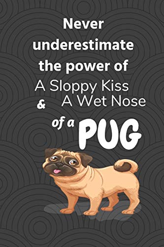 Stock image for Never underestimate the power of a sloppy kiss and a wet nose of a Pug: For Pug Dog Fans for sale by Lucky's Textbooks
