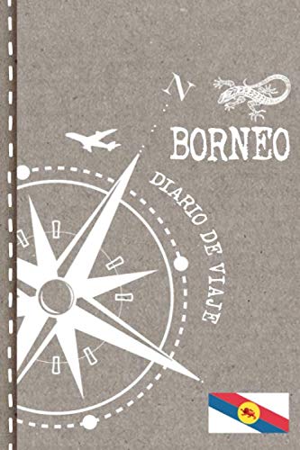 Stock image for Borneo Diario de Viaje: Libro de Registro de Viajes - Cuaderno de Recuerdos de Actividades en Vacaciones para Escribir, Dibujar - Cuadrcula de Puntos, Bucket List, Dotted Notebook Journal A5 for sale by Revaluation Books