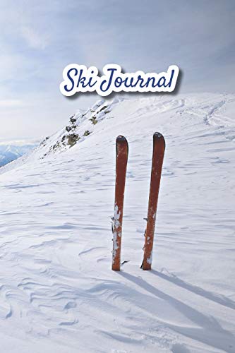 9781676445029: Ski Journal: v2-9 Ski lined notebook | gifts for a skiier | skiing books for kids, men or woman who loves ski| composition notebook |111 pages 6"x9" | ... the mountain and two skis planted in the snow