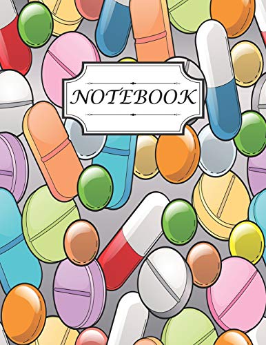 Stock image for Notebook: Design with multicoloured adorable pills, cute capsules on a grey background perfect for writing ideas & writing notes journal and gift idea . girls (size 8.5x11 inches college ruled) for sale by Revaluation Books