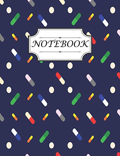 Stock image for Notebook: With colourful cute tablets with pills capsules background suitable for writing notes journal & creating to do lists and gift idea for . college (size 8.5x11 inches college ruled) for sale by Revaluation Books