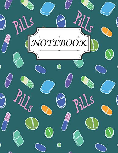 Stock image for Notebook: Design with colourful adorable pills suitable for school notes & writing journals and gift idea for pharmacy technician, women, teens, kids . college (size 8.5x11 inches college ruled) for sale by Revaluation Books