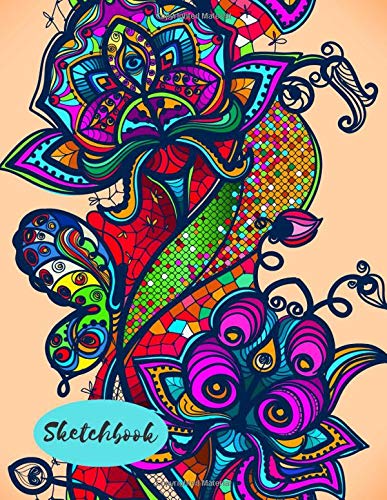 Sketchbook: Colorful Bohemian Lace 8.5