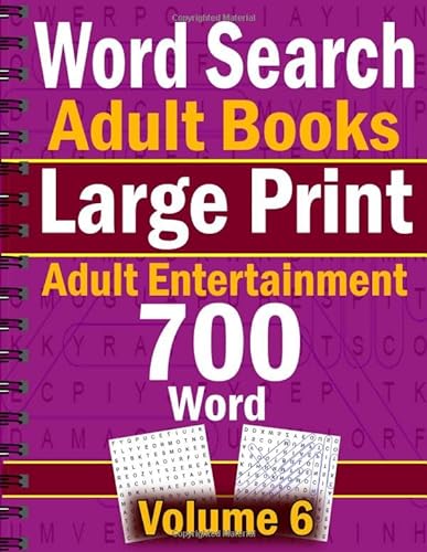 Stock image for Word Search, Adult Books, Large Print - Adult Entertainment, Book 6: 700 word for sale by Revaluation Books