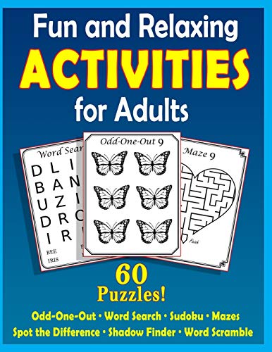 Stock image for Fun and Relaxing Activities for Adults: Puzzles for People with Dementia [Large-Print] (Easy Puzzles) for sale by Goodwill Books