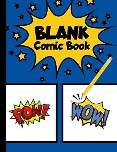 Imagen de archivo de Blank Comic Book: 155 Pages | Blank Comics Sketchbook for Kids to Adults to Draw Comics, Art, and Cartoons | Large, 8.5x11 Inches | Space Blue a la venta por Revaluation Books