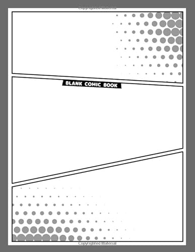 Blank Comic Book Thick Paper: Blank Comic Book Thick Pages : Blank Comic  Book With No See Through Pages : Enjoy & Create Your Own Comics - Blank  Comic Book Thick Pages