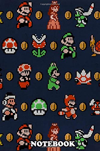 9781677983773: Notebook: Super Mario Pattern , Journal for Writing, College Ruled Size 6" x 9", 110 Pages