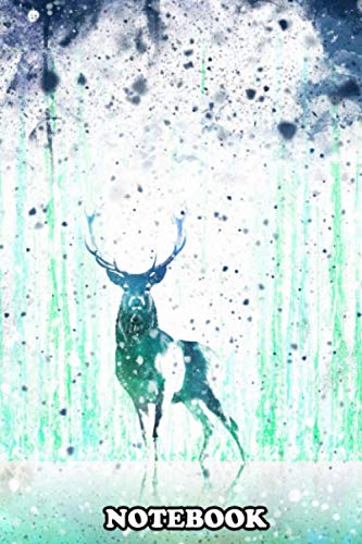 Stock image for Notebook: The Blue Stag Gracefully Stares Into The Distance , Journal for Writing, College Ruled Size 6" x 9", 110 Pages for sale by Revaluation Books