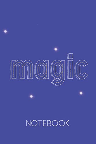 9781678633684: Magic Notebook: Dot grid sketchbook on cute cerulean blue background with little gold line inside the letters. Great for drawing, sketching, writing, ... See how magic happens when you use it