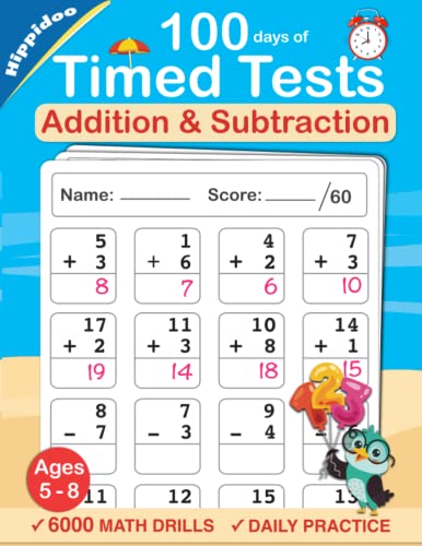 Stock image for Timed Tests: Addition and Subtraction Math Drills, Practice 100 days of speed drills for sale by Reliant Bookstore