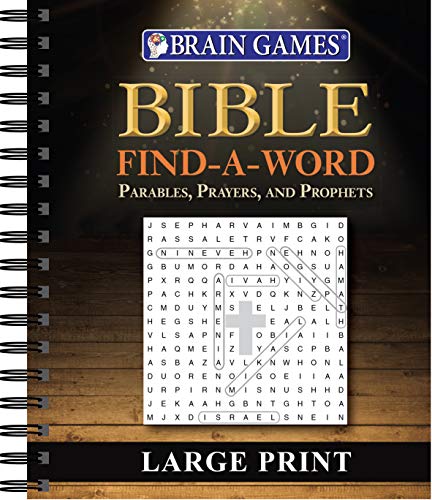 Stock image for Brain Games - Bible Find a Word: Parables, Prayers, and Prophets - Large Print for sale by Seattle Goodwill