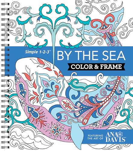 9781680223163: Color & Frame - By the Sea (Adult Coloring Book)