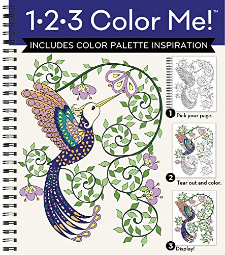 Imagen de archivo de 1-2-3 Color Me! (Adult Coloring Book With a Variety of Images - Humming Bird Cover) a la venta por Goodwill of Colorado