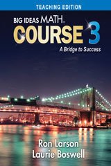 Beispielbild fr BIG IDEAS MATH Course 3 - Teaching Edition zum Verkauf von Walker Bookstore (Mark My Words LLC)