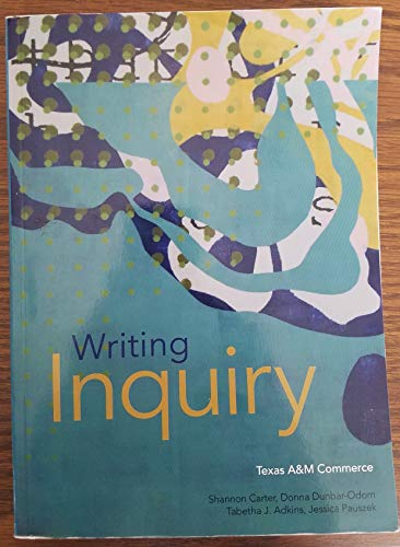 Stock image for Writing Inquiry for sale by Gulf Coast Books