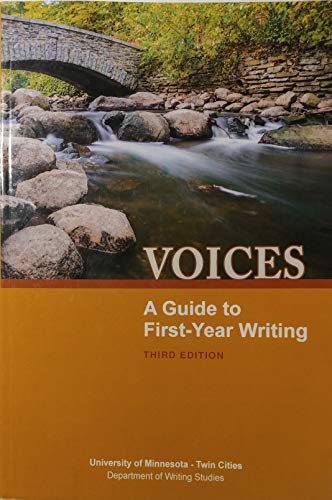 Stock image for VOICES: A Guide to First-Year Writing Third Edition for sale by SecondSale