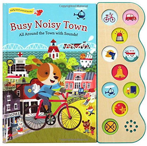 9781680520330: Busy Noisy Town 10 Button Sound Book: All Around the Town With Sounds!