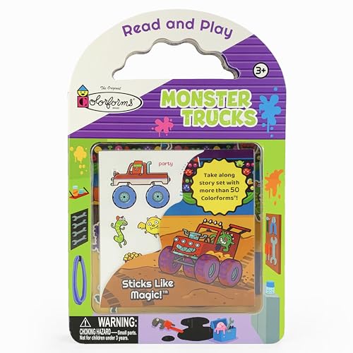 9781680527414: Colorforms Monster Trucks - Reusable Sticker Activity Book Clings For Toddlers 2-5 (Colorforms Activity Books)