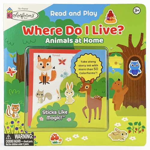 9781680527421: Colorforms Where Do I Live? Forest Animals - Reusable Sticker Activity Book Clings For Toddlers 3-7 (Colorforms Read and Play)