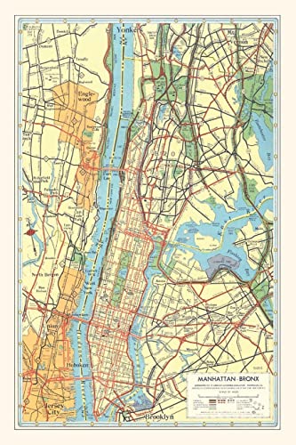 Stock image for Vintage Journal Map of Manhattan and Bronx, New York for sale by GreatBookPrices