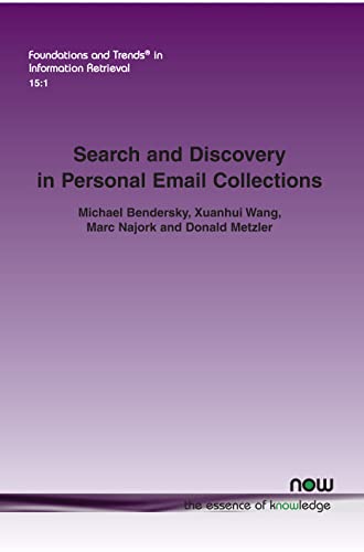 Beispielbild fr Search and Discovery in Personal Email Collections zum Verkauf von Blackwell's