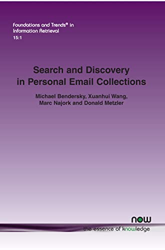 Stock image for Search and Discovery in Personal Email Collections for sale by Blackwell's