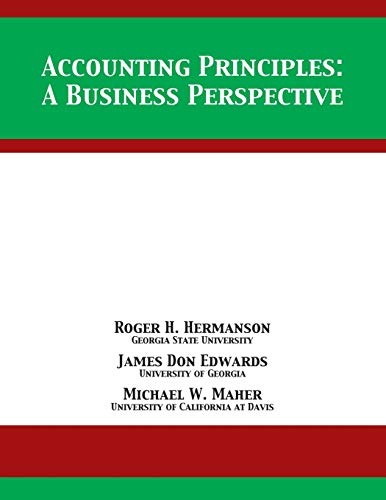 Imagen de archivo de Accounting Principles: A Business Perspective a la venta por Books Unplugged