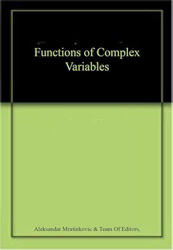 Beispielbild fr Functions Of Complex Variables zum Verkauf von Basi6 International