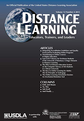 Stock image for Distance Learning: Volume 12 #4 (Distance Learning Journal) for sale by Lucky's Textbooks