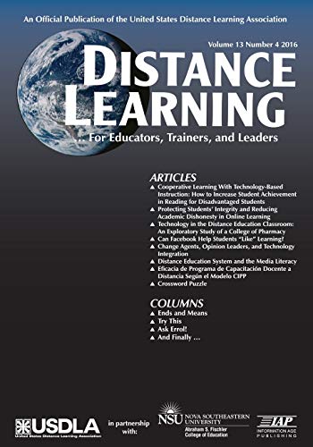 Stock image for Distance Learning ? Volume 13 Issue 4 2016 for sale by ThriftBooks-Atlanta