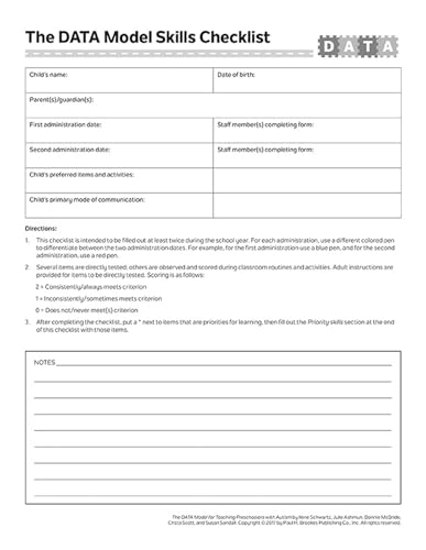 Stock image for Project Data Skills Checklist Forms for sale by Revaluation Books