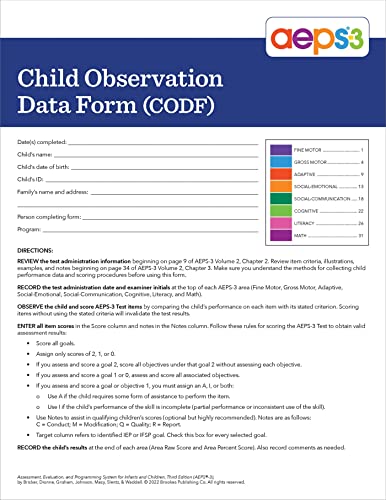 Imagen de archivo de Assessment, Evaluation, and Programming System for Infants and Children (AEPS-3) a la venta por Blackwell's