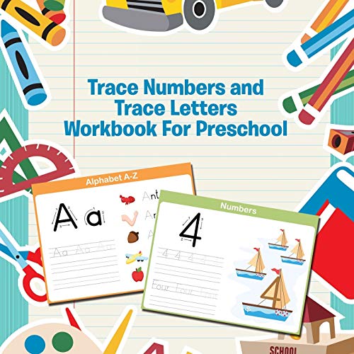 9781681454726: Trace Numbers and Trace Letters Workbook For Preschool