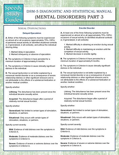 Imagen de archivo de DSM-5 Diagnostic and Statistical Manual (Mental Disorders) Part 3 (Speedy Study Guides) a la venta por HPB-Ruby