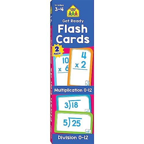 Stock image for School Zone Get Ready Multiplication and Division 2-Pack Flash Cards for sale by PBShop.store US