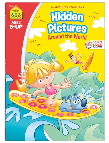 Stock image for School Zone Hidden Pictures Around the World Workbook: Puzzle Book of Search and Find, Hidden Picture Puzzles, Geography, Global Awareness, and More (Activity Zone) for sale by Book Deals