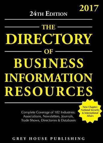 Beispielbild fr Directory of Business Information Resources 2017 zum Verkauf von Better World Books